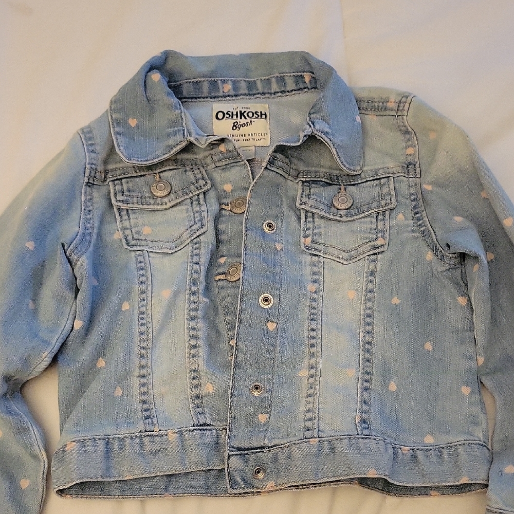 OshKosh B'gosh Light Blue Heart-Patterned Jean Jacket